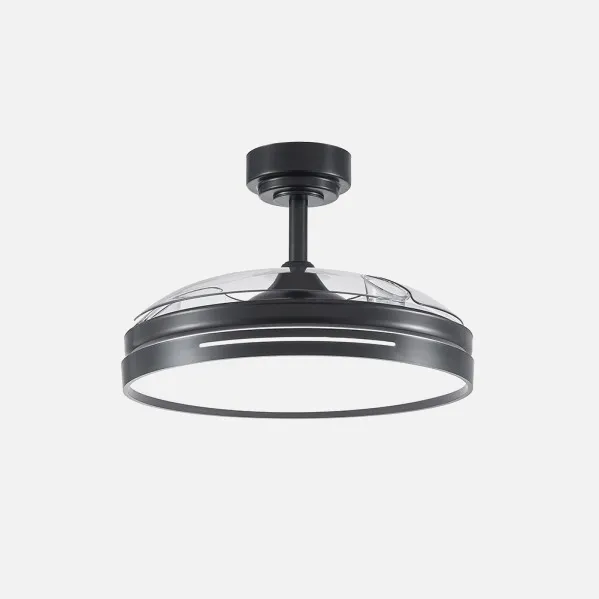 Ventilador DC 72w Micenas Negro 3 Aspas 108d  6 Veloc. 7200lm 3 Colores C/remoto, Memoria Y Temporizador  24