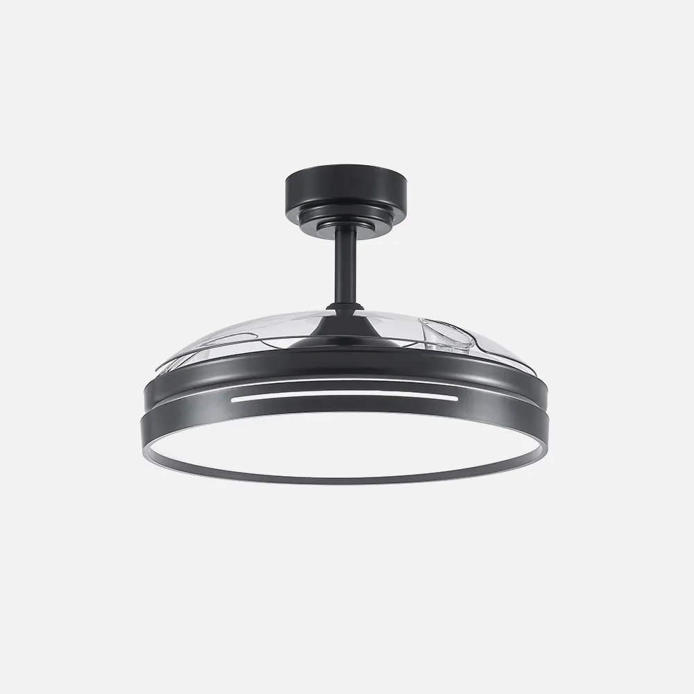 Ventilador DC 72w Micenas Negro 3 Aspas 108d  6 Veloc. 7200lm 3 Colores C/remoto, Memoria Y Temporizador  24