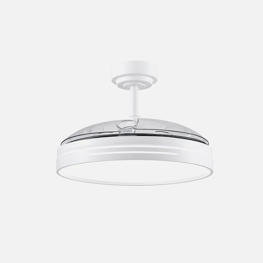 Ventilador DC 72w Micenas Blanco 3 Aspas Transp. 108d 6 Veloc. 7200lm 3 Colores  C/remoto, Reg.intensidad, Memoria Y Temporiz.25