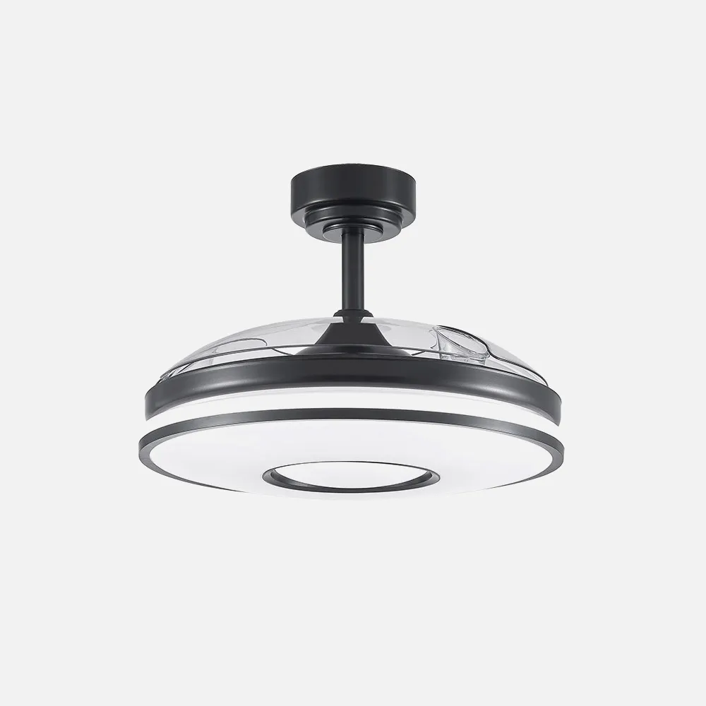 Ventilador Dc Dani 72w 7200lm Negro 3aspas 6velocidades 108d 3000-4000-6000k Remoto+memoria+temporizador 24