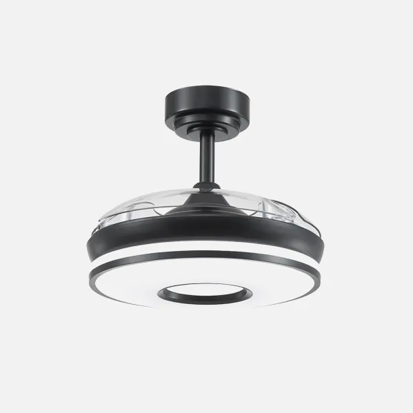 Ventilador Dc Dani 48w 4800lm Negro 3aspas 6velocidades 91d  3000-4000-6000k Remoto+memoria+temporizador 
