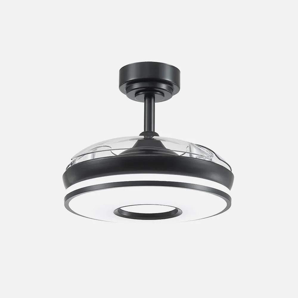 Ventilador Dc Dani 48w 4800lm Negro 3aspas 6velocidades 91d  3000-4000-6000k Remoto+memoria+temporizador 