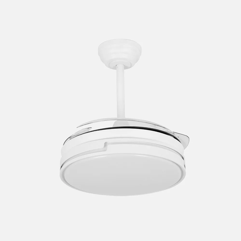 Ventilador Dc Papiro Mini 59w Blanco 3aspas desp. 91d 6980lm 3000k,4000k,6000k Remoto+ Memoria+ Temporizador