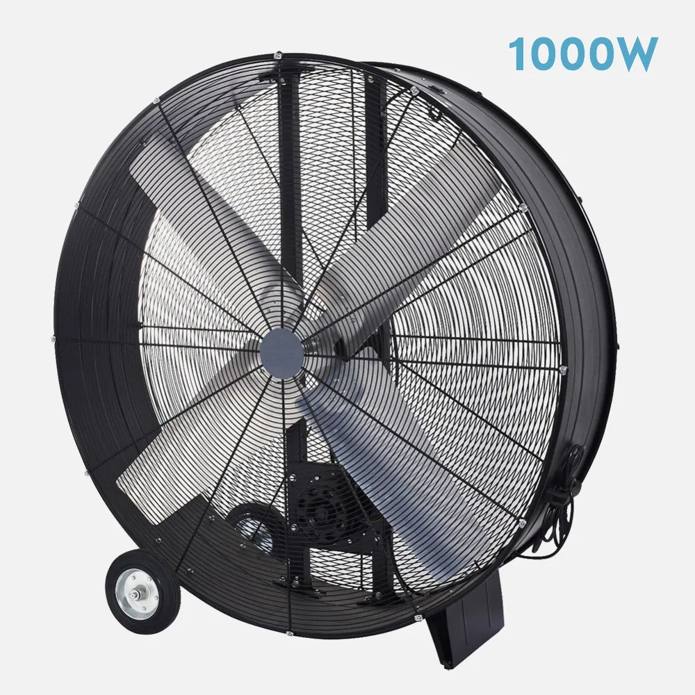Ventilador Industrial Maximum 1000w Negro 112d  3 Velocidades C/ruedas