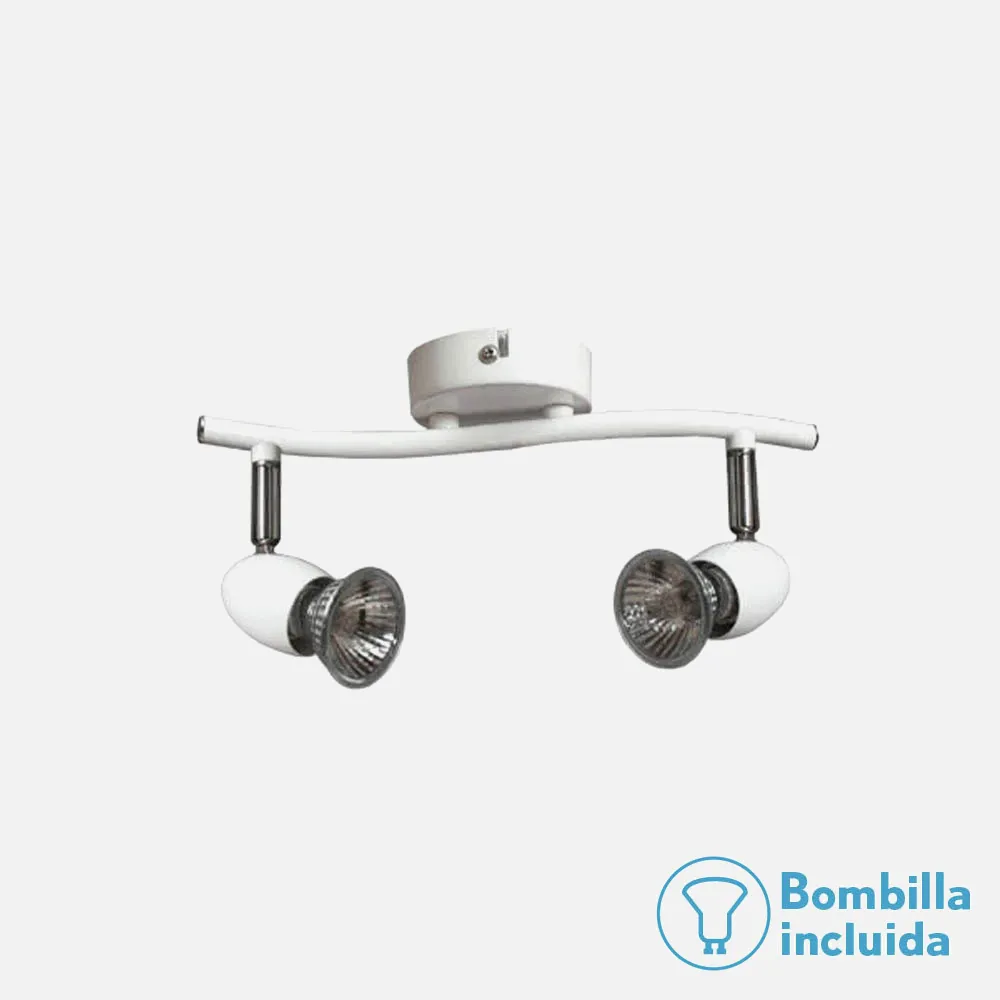 Regleta Foco Sonora Blanco 2xgu10 Bomb. incl15x26