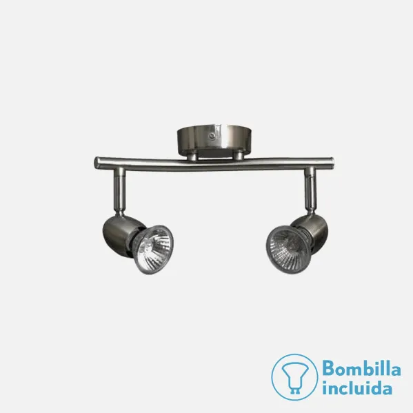 Lâmpada de Níquel Níquel 2xgu10. LED incl 15x26