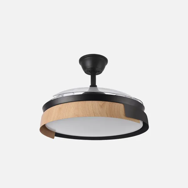 Ventilador Dc Provenza 72w 7200lm Negro/haya 3asp.desplegables 36/51x50/107d.3col, Remoto, Temporizador, Memoria