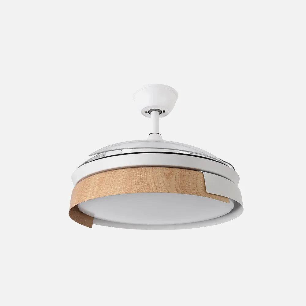Ventilador Dc Provenza 72w 7200lm Blanco/haya 3asp.desplegables 36/51x50/107d.3col, Remoto, Temporizador, Memoria