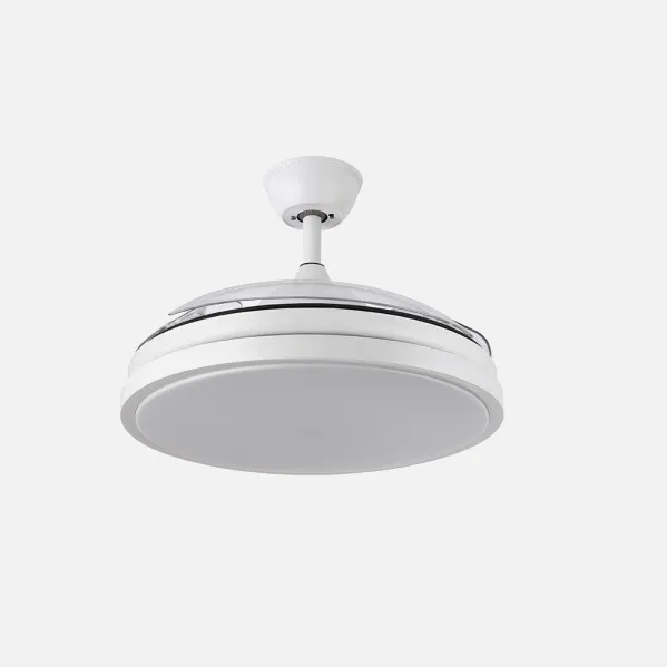 Ventilador Dc Escorpion 59w Blanco 3aspas desplegables 107d 6980lm 3000-4000-6000k Remoto+ Temporizador+ Memoria