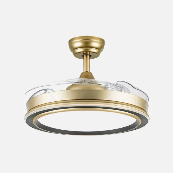 Ventilador Dc Picolo 72w 6226lm Oro/negro 3 Asp  Desp. 106d 3000-4000-6500k Remoto, Memoria, Temporizador