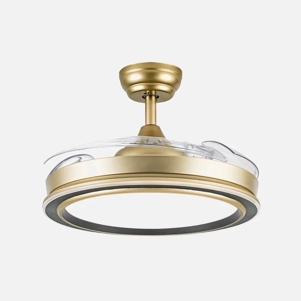 Ventilador Dc Picolo 72w 6226lm Oro/negro 3 Asp  Desp. 106d 3000-4000-6500k Remoto, Memoria, Temporizador