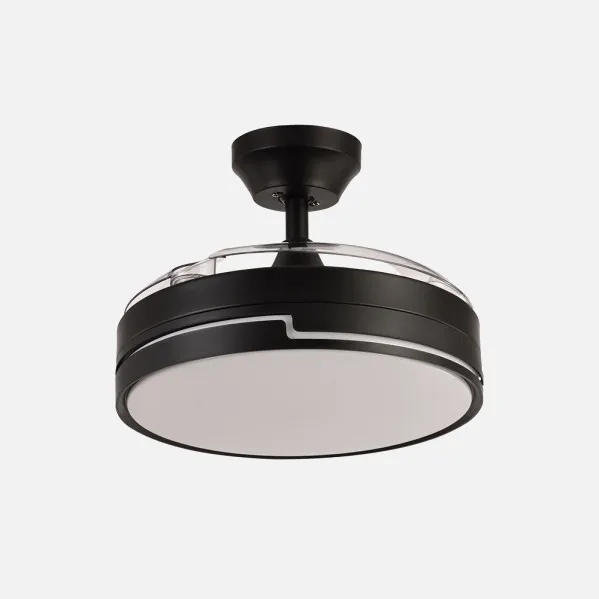 Ventilador Dc 48w Olimpia Negro 3aspas 91d 4800lm 6vel 3000k,4500k,6000k, Remoto+temporizador+memoria