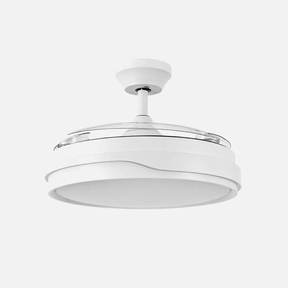 Ventilador Dc Tempano Blanco 72w 3aspas 107d 7200lm 6vel 3000k,4500k,6000k, Remoto+temporizador+memoria