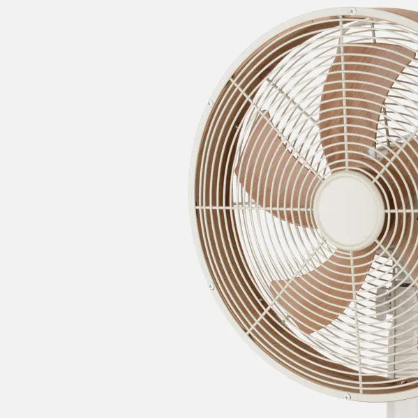 Ventilador Sobremesa Alcañiz Blanco/haya 3vel.45w 5 Aspas Oscilante Y Rotatorio 59x35x28cm
