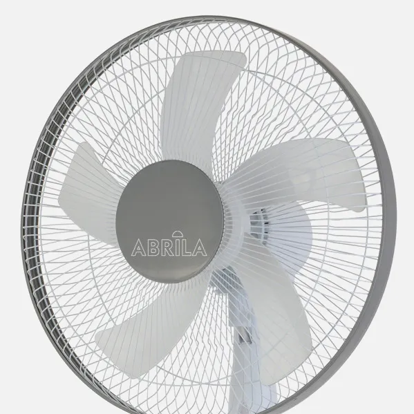 Ventilador De Pie Belmonte Blanco/gris 3 Vel.45w 5aspas Orientable, Fijo Y Rotatorio Regx43x40 Cm