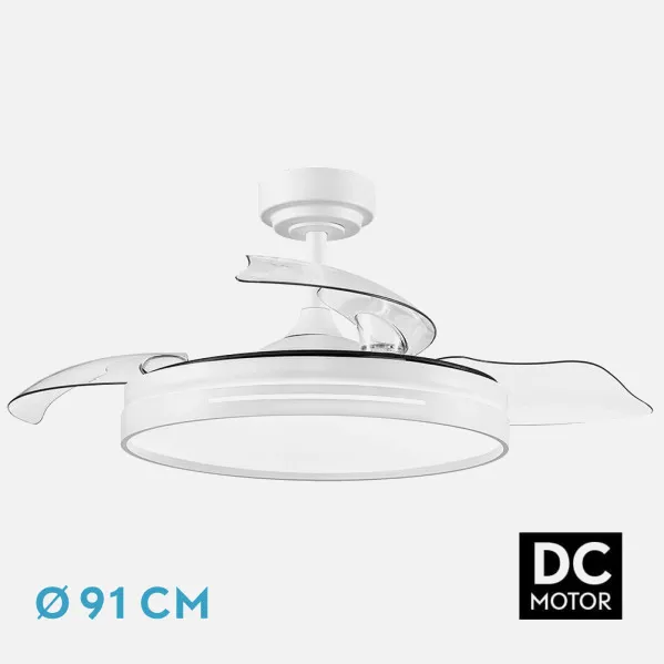 Ventilador Dc 48w Micenas Blanco 3asp.91d 6vel 4800lm 3000-4500-6000k Remoto+Reg.intensidad+memoria+temporiz 25