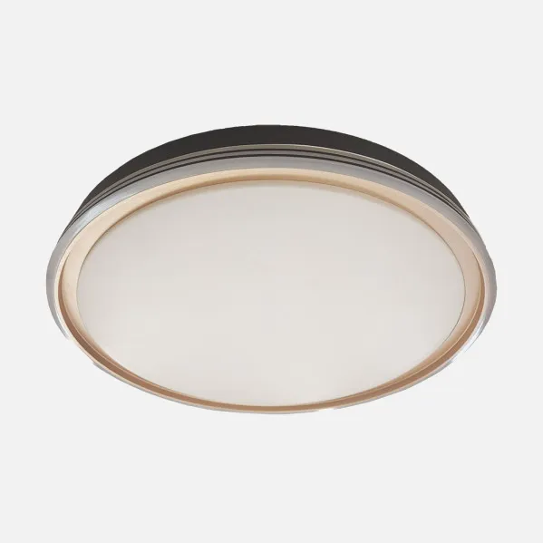Plafon Picola 60w 3000-4200-6500k Negro/oro 7x50x50cm 5400lm C/remoto