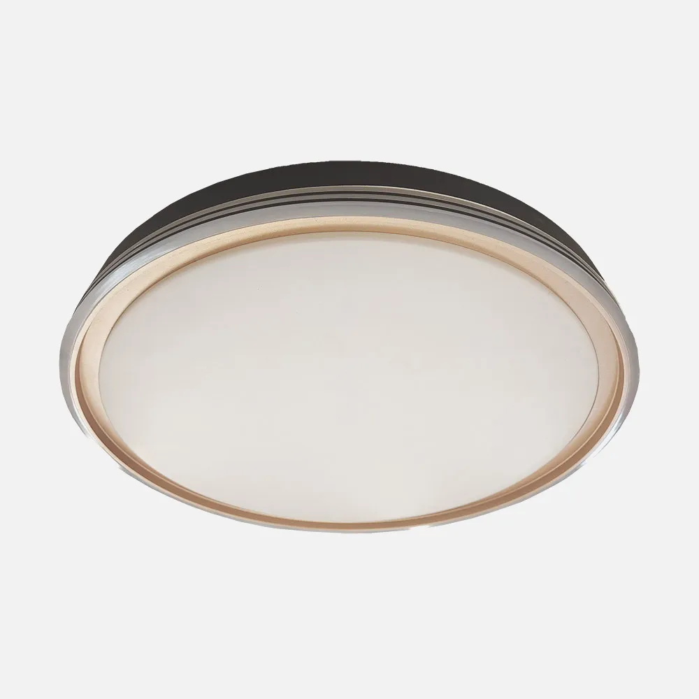 Plafon Picola 60w 3000-4200-6500k Negro/oro 7x50x50cm 5400lm C/remoto