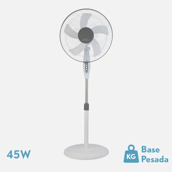 Fan Of Foot Belmonte White/grey 3 Vel.45w 5sails Adjustable, Fixed And Rotatory Regx43x40 Cm