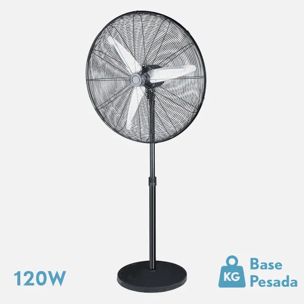 Fan Of Foot Alarcon 120w Black 3vel 55d 3asp Aluminium Silver Adjustable And Oscillating