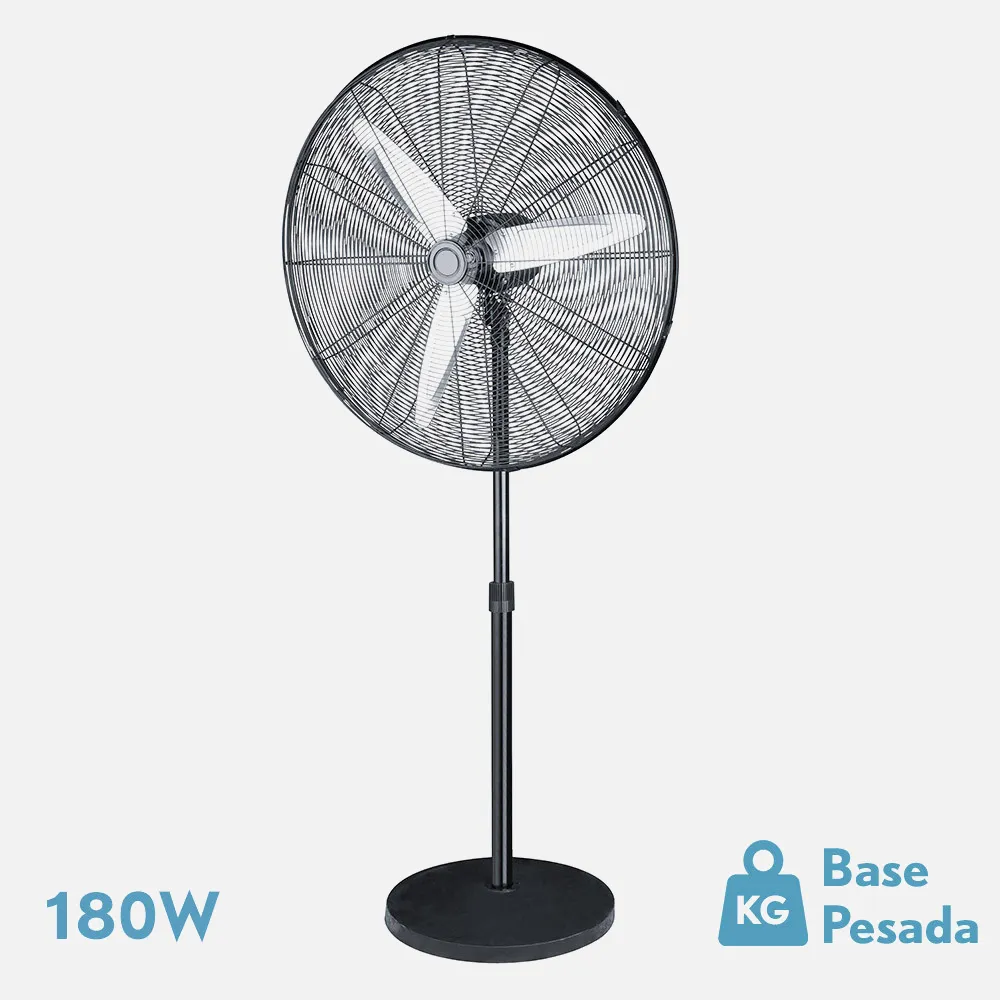 213241109 - Fan Of Foot Alarcon 180w Black 3vel 65d 3asp Aluminium Silver Adjustable And Oscillating