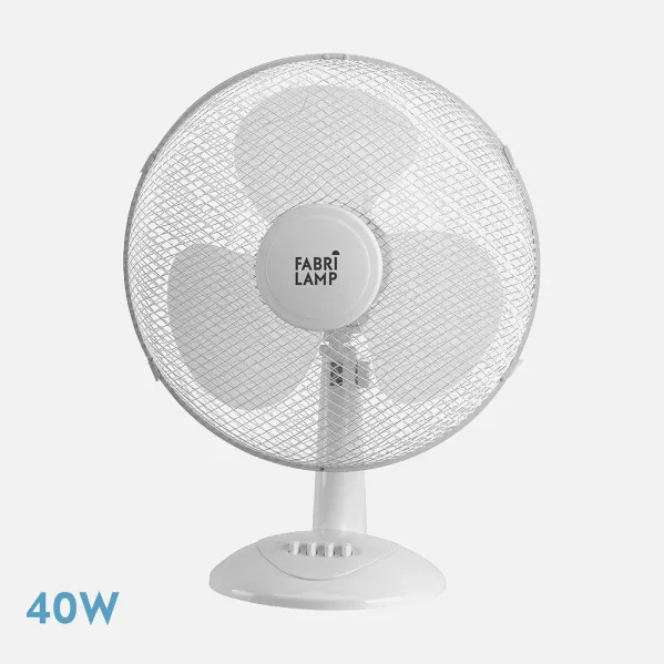 Ventilador Sobremesa Cape Grande Blanco 3 Vel. 40w  Oscilante 3 Aspas Blancas 53x43x25 Cm