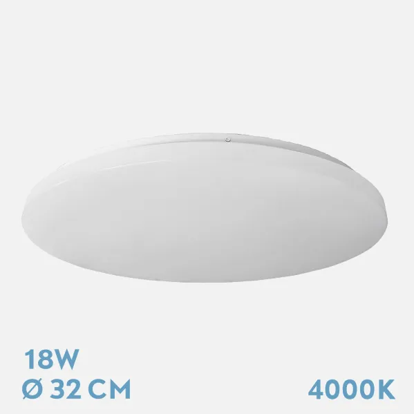 Plafon Tadeo 18w 4000k Blanco 5,5x32x32cm 1780lm