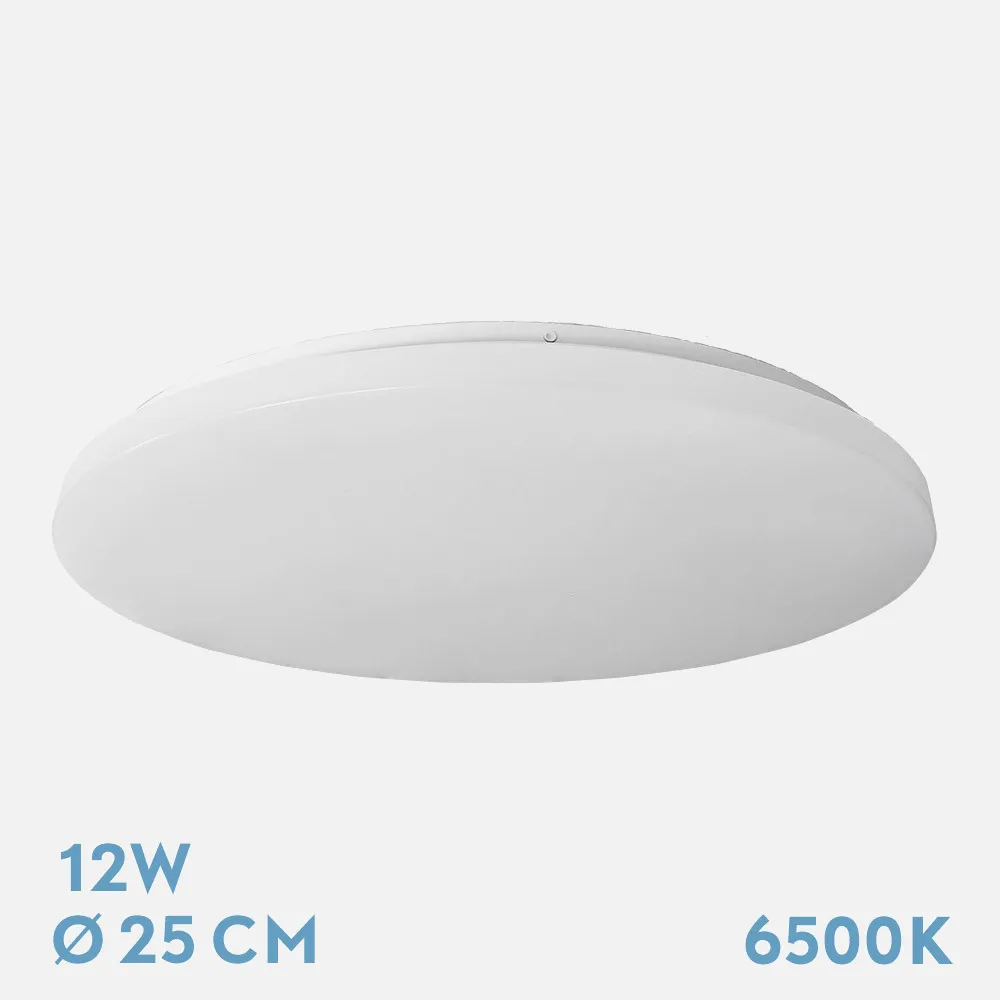 Plafon Tadeo 12w 6500k Blanco 5,5x25x25cm 1180lm