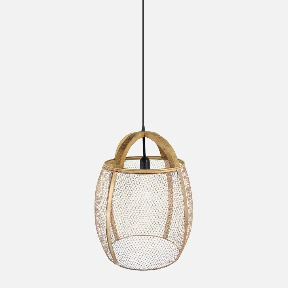 223193786 - Pendant light Coimbra Black/leather 1xe27 Regx37x37cm