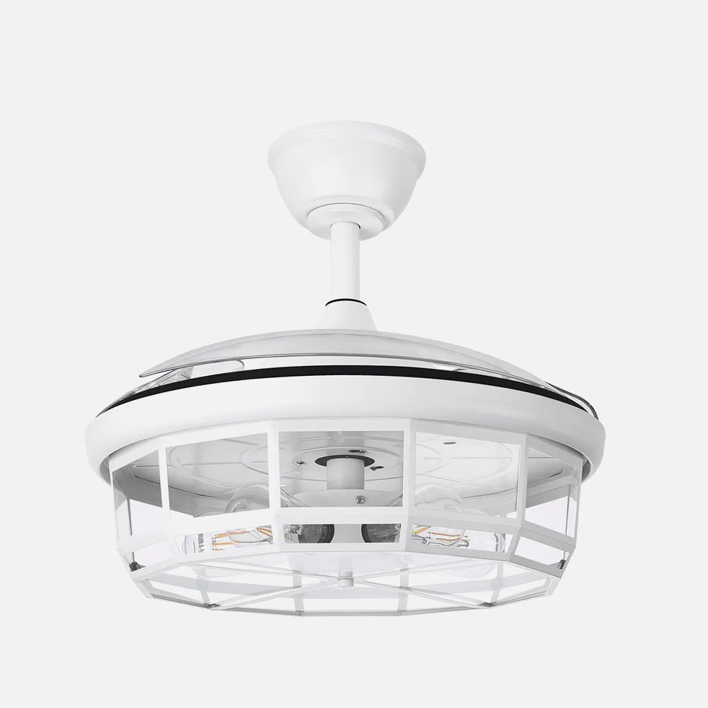 Ventilador Dc Tornado Blanco 5xe27 107d 3aspas Desplegables 6velocidades C/remoto