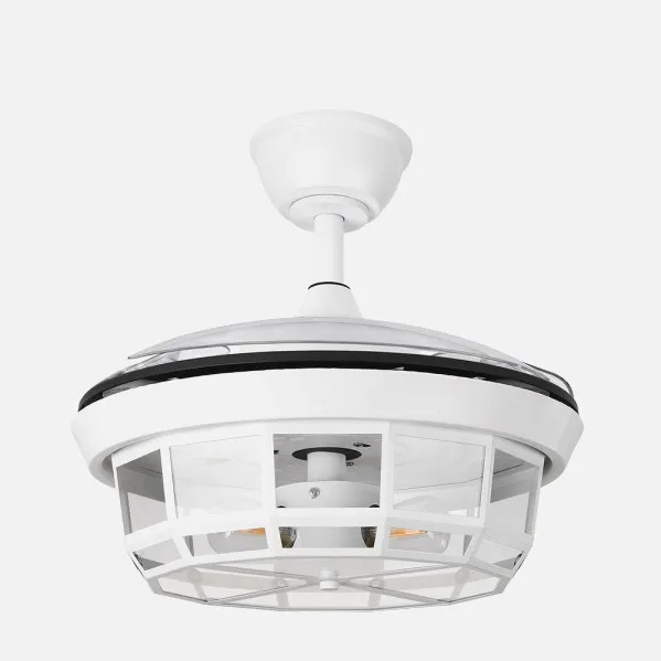 Ventilador Dc Tornado Mini Blanco 3xe27 91d 3aspas Desplegables 6velocidades C/remoto Y Temporizador