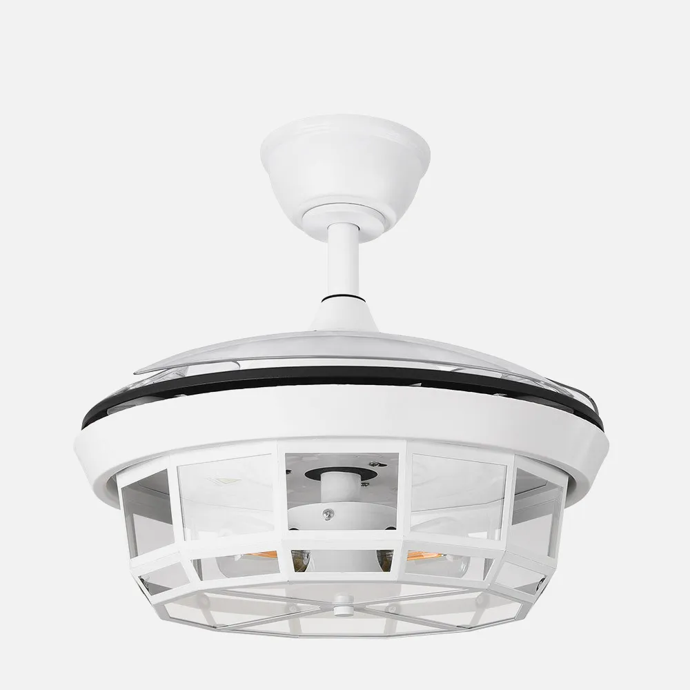 Ventilador Dc Tornado Mini Blanco 3xe27 91d 3aspas Desplegables 6velocidades C/remoto Y Temporizador