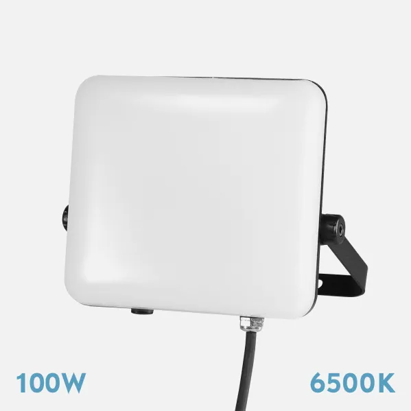 Floodlight Destello 100w 6500k White/black 9000lm 90º  Ip65 20,3x25x5 Cm