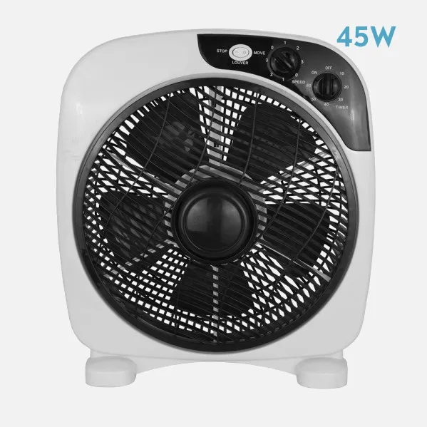Ventilador Sobremesa Borja 45w Blanco/negro 3vel. 5 Aspas Temporizador 41x37,5x12,5cm