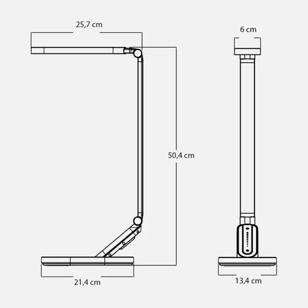 Flexo Enfoque 10w 3000-4500-6000k Negro 900lm Usb Tactil, Memoria,intensidad Reg.,47,3x13,6x21,8cm