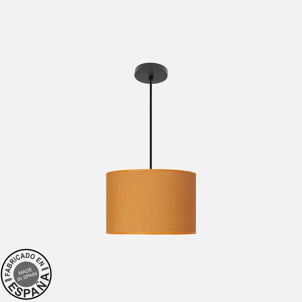 212493099 - Colgante Moda 1xe27 Negro/naranja Regx30x30 Cm