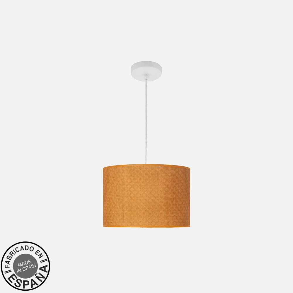 212493091 - Colgante Moda 1xe27 Blanco/naranja Regx30x30 Cm