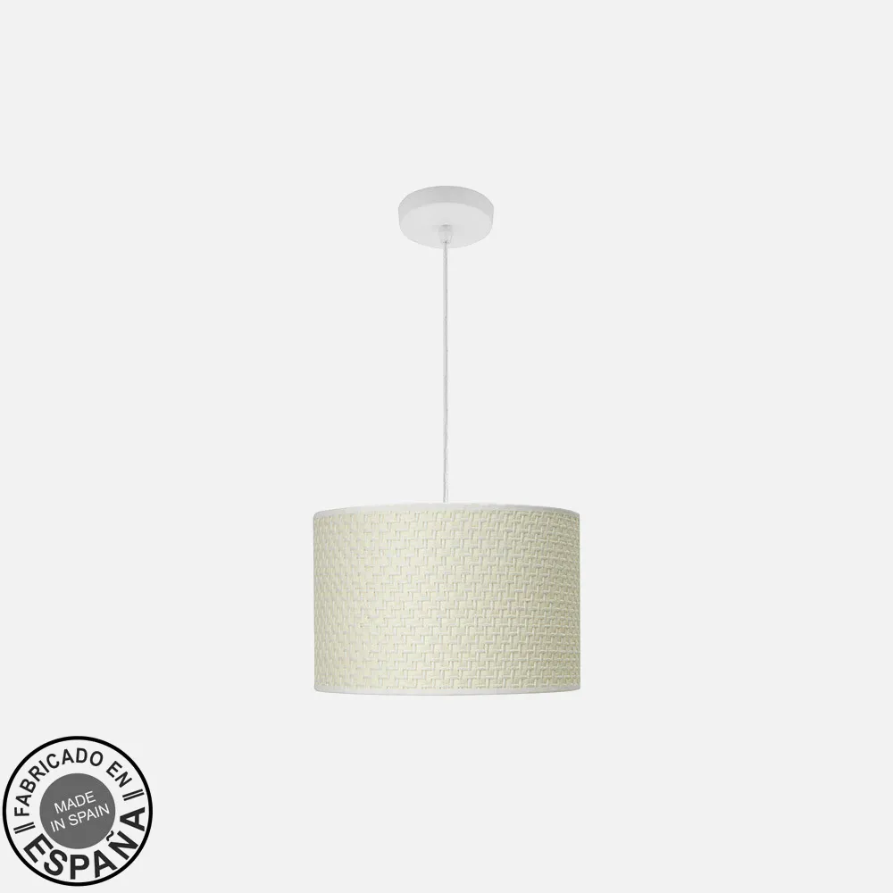 212493051 - Colgante Moda 1xe27 Blanco/cañizo Blanco Regx30x3
