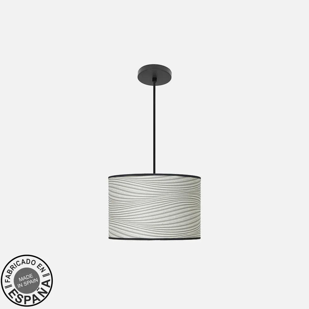 212493049 - Pendant light Fashion 1xe27 Black/groove Grey Regx30x30cm