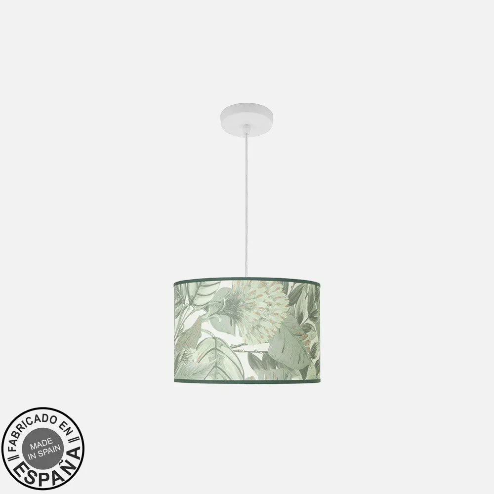 212493011 - Pendant Light Fashion 1xe27 White/Leaf Green Regx30x30cm