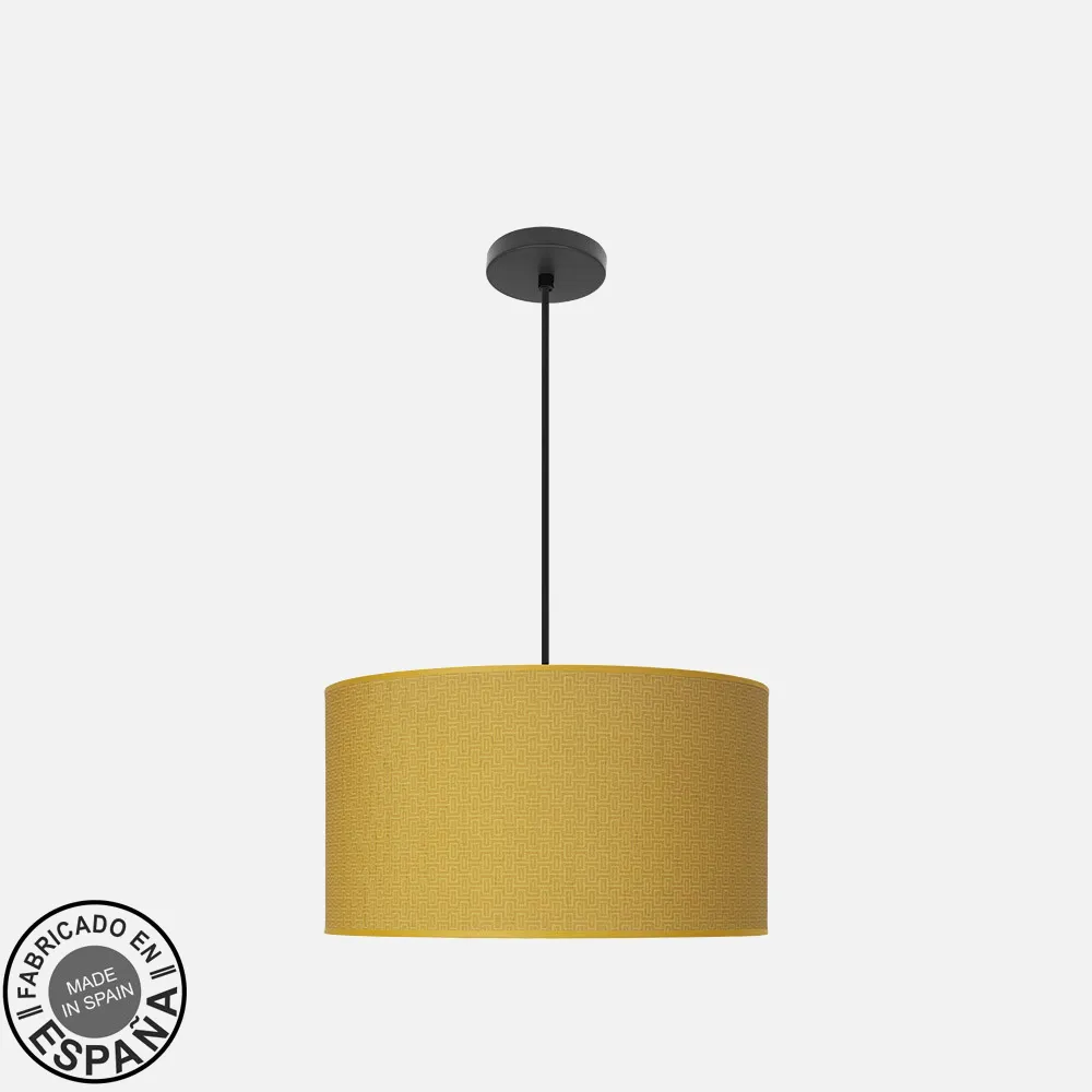 212494109 - Pendant light Fashion 2xe27 Black/yellow Regx40x40cm C/diffuser