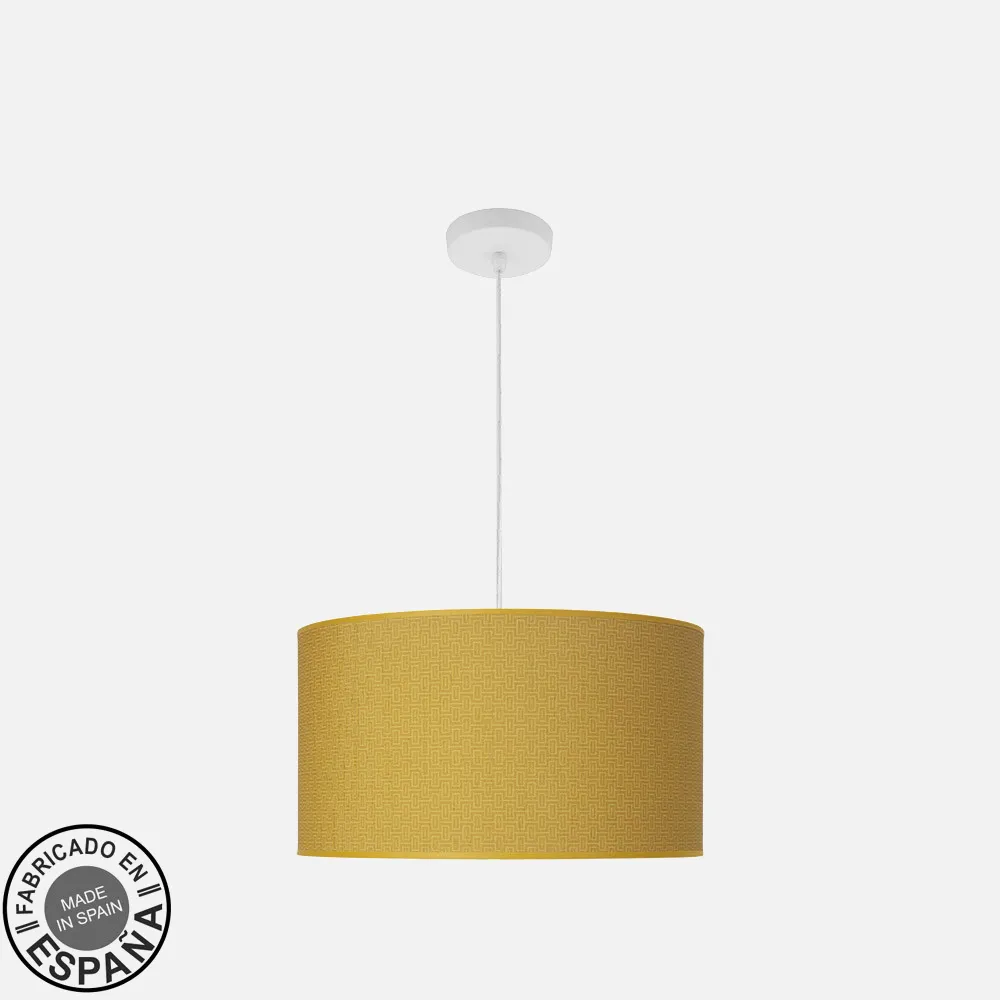 212494101 - Colgante Moda 2xe27 Blanco/amarillo Regx40x40cm C/difusor
