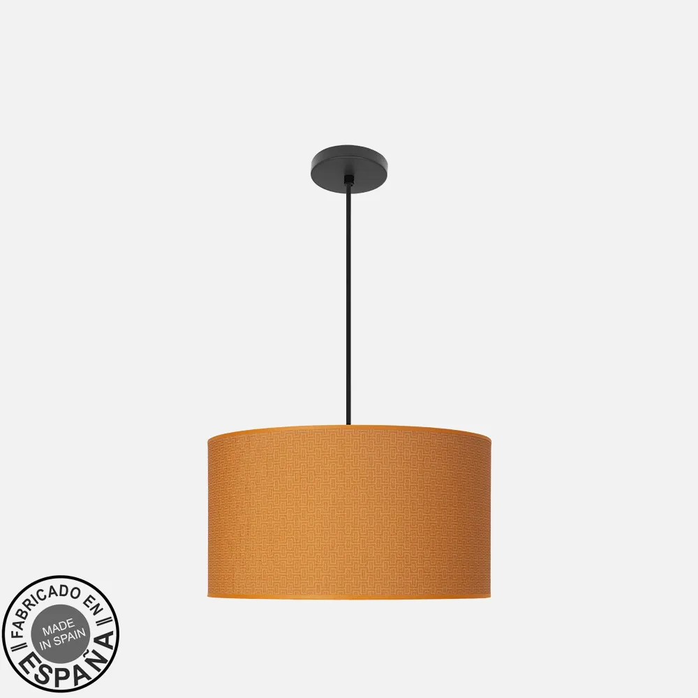 212494099 - Colgante Moda 2xe27 Negro/naranja Regx40x40 Cm C/difusor