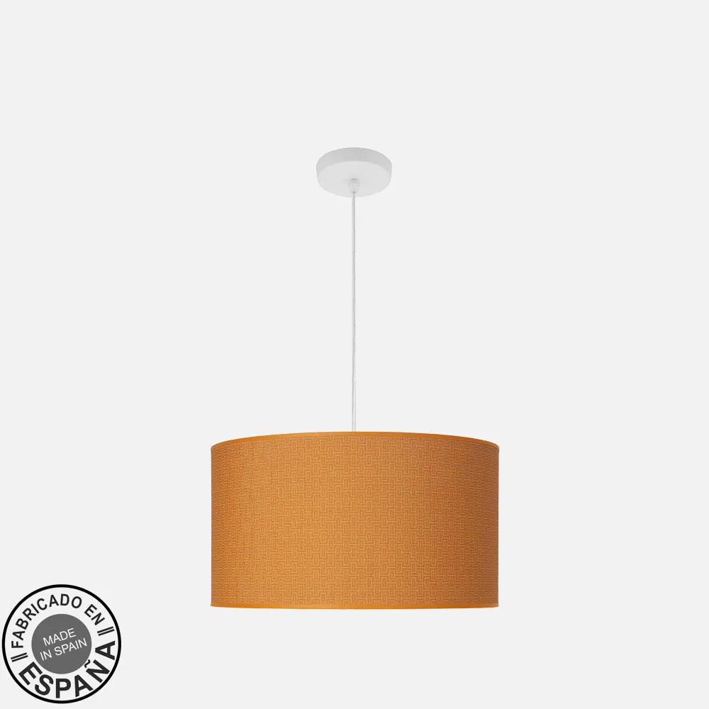212494091 - Colgante Moda 2xe27 Blanco/naranja Regx40x40 Cm C/difusor