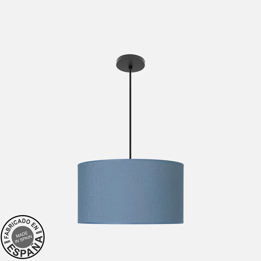 212494089 - Colgante Moda 2xe27 Negro/azul Regx40x40 Cm C/difusor