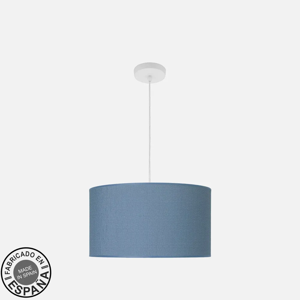 212494081 - Colgante Moda 2xe27 Blanco/azul Regx40x40 Cm C/difusor