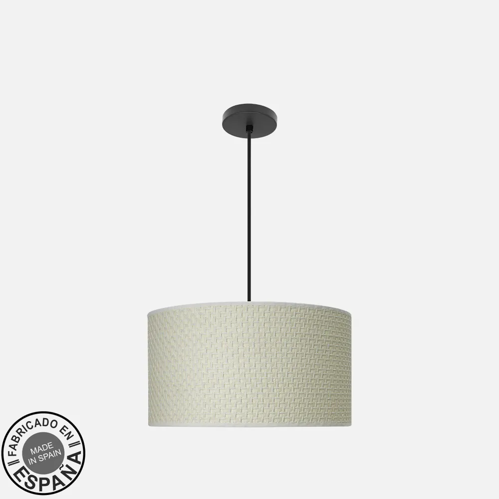 212494059 - Pendant light Fashion 2xe27 Black/cane White Regx40x40 C/diffuser