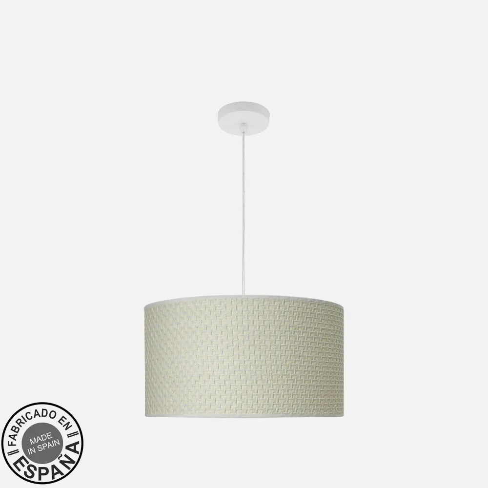 212494051 - Colgante Moda 2xe27 Blanco/cañizo Blanco Regx40x40cm C/difusor