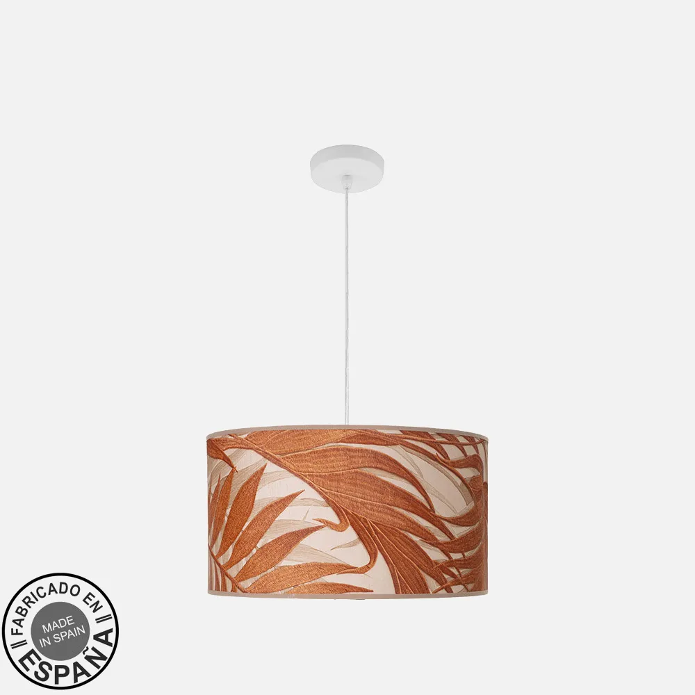 212494021 - Colgante Moda 2xe27 Blanco/hoja Caldera Regx40x40cm C/difusor