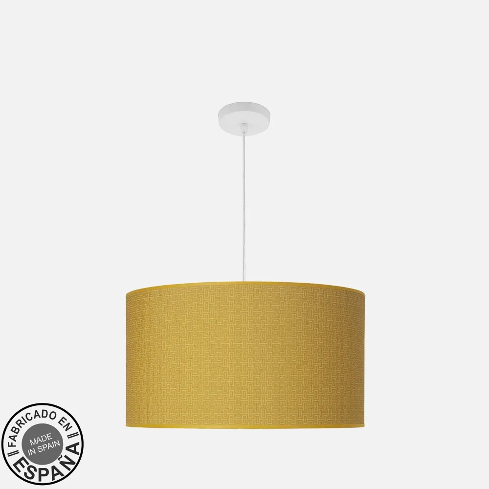 212495101 - Colgante Moda 3xe27 Blanco/amarillo Regx50x50cm C/difusor